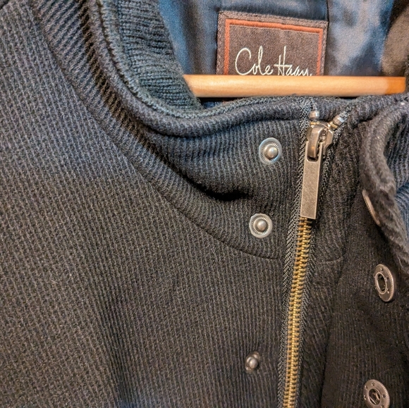 Cole Haan Coat made of 70% virgin wool Size XL in black - Picture 6 of 16